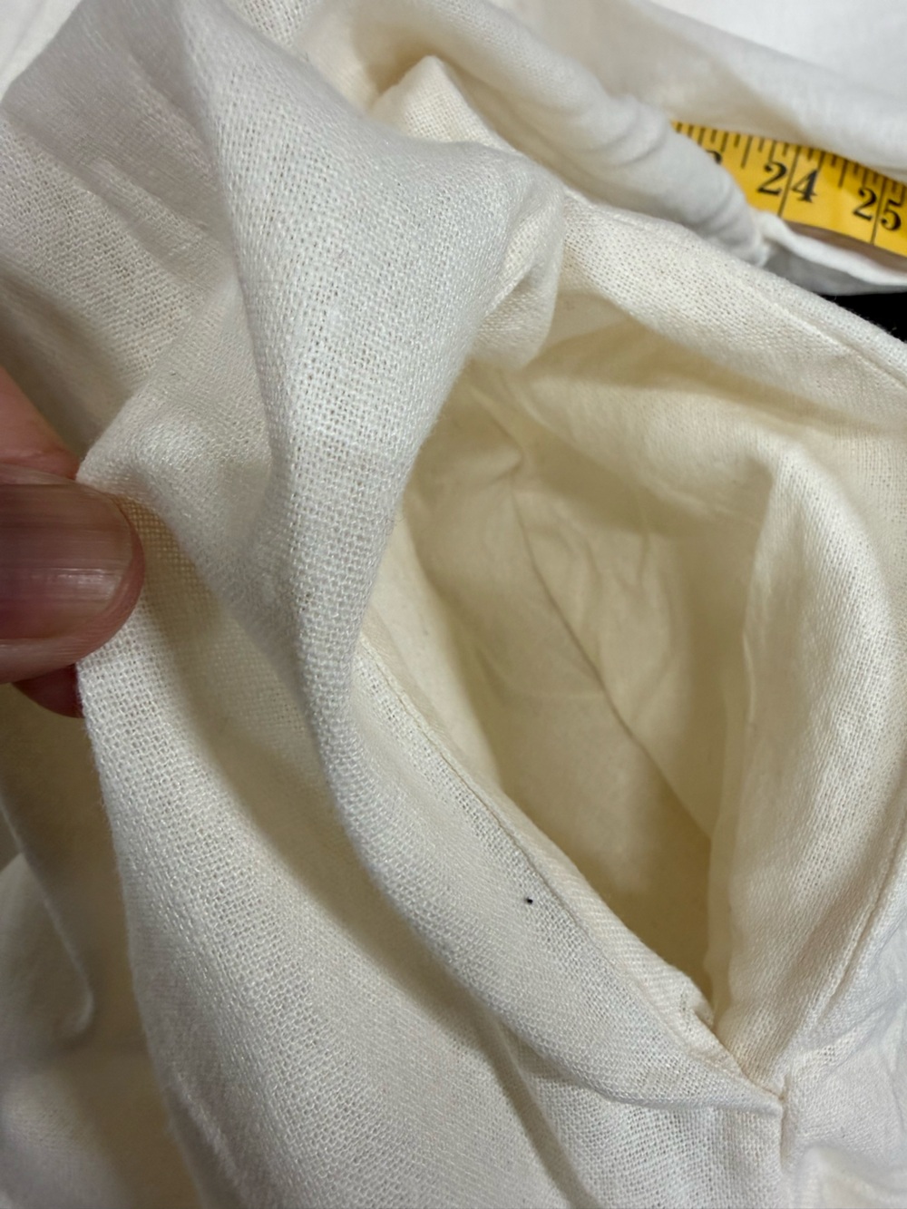 Old Navy Cream Maxi Dress Linen Blend 3/4 Sleeve - Picture 6 of 9